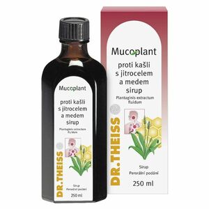 MUCOPLANT Sirup proti kašli s jitrocelem a medem 250 ml obraz