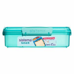 SISTEMA LUNCH Krabička na svačinu s 2 přihrádkami zelená 975 ml obraz