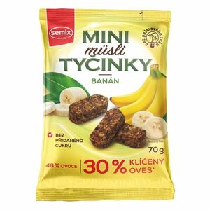 SEMIX Mini müsli tyčinky s banány bez lepku 70 g obraz