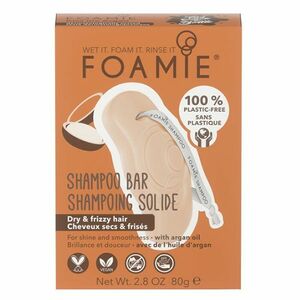 FOAMIE Tuhý šampon pro suché a kudrnaté vlasy Kiss Me Argan Shampoo Bar 80 g obraz