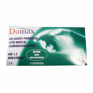 Rukavice DUMAX latexové nesterilní L 100ks pudr obraz