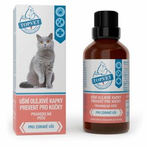 TOPVET Prevent ušní olejové kapky pro kočky 50 ml obraz