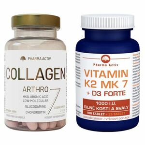 PHARMA ACTIV Collagen arthro 90 tablet + Vitamin K2 MK7 + D3 forte 1000 I.U. 125 tablet obraz