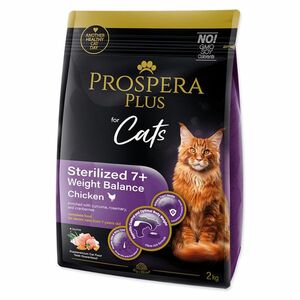 PROSPERA PLUS Sterilized 7+Chicken Weight Balance Krmivo pro kočky 1 kus, Hmotnost balení (g): 2 kg obraz