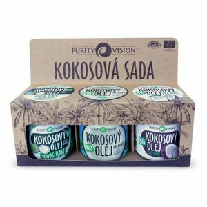 PURITY VISION Kokosová sada Kokosový olej 3 x 120 ml Dárkové balení obraz