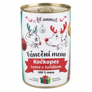 ALL ANIMALS Kočkopes Vánoční menu losos s tuňákem 400 g obraz