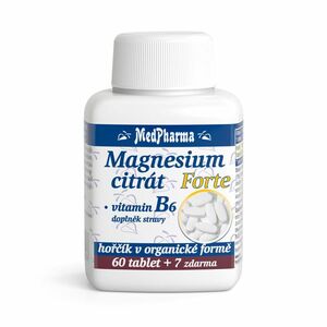 MEDPHARMA Magnesium citrát Forte a vitamín B6 67 tablet obraz