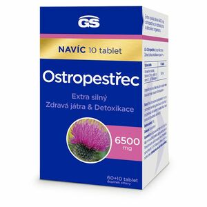 GS Ostropestřec 6500 mg 60 + 10 tablet NAVÍC obraz