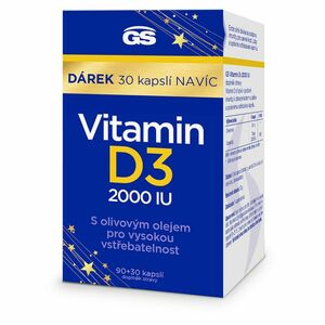 GS Vitamin D3 2000 IU 90 + 30 kapslí NAVÍC obraz