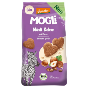 MOGLI Bio kakaové müsli sušenky s certifikací Demeter 3r+ 125 g obraz