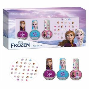 EP LINE Frozen 3 x lak na nety + nálepky na nehty Dárková sada obraz