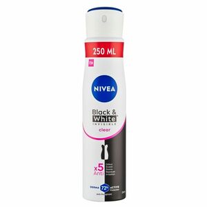 NIVEA Sprej Antiperspirant Black & White Invisible Clear 250 ml obraz