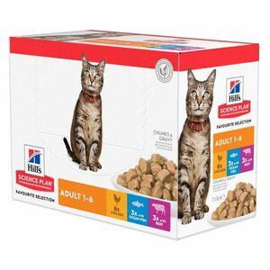 HILL'S Science Plan Feline kapsičky multipack pro dospělé kočky 12 x 85 g obraz