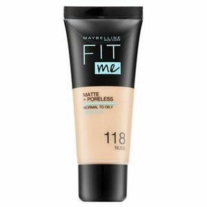 Maybelline Fit Me! Foundation Matte + Poreless tekutý make-up s matujícím účinkem 118 Nude 30 ml obraz