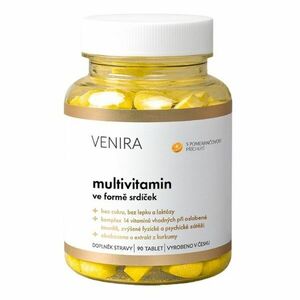 Venira Multivitamin ve formě kostiček pomeranč 90 tablet obraz