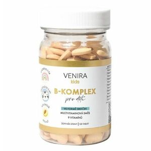 Venira Kids B-komplex pro děti ve formě srdíček meruňka 120 tablet obraz