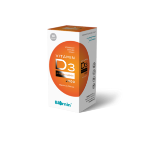 Biomin Vitamin D3 PREMIUM+ 2 000 I.U. 60 tobolek obraz