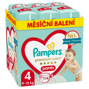 Pampers Premium Care Pants vel. 4 9–15 kg plenkové kalhotky 114 ks obraz