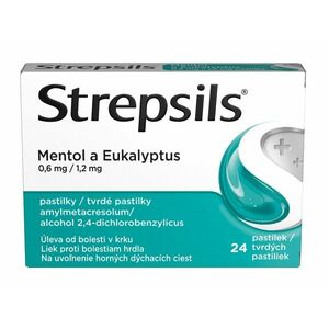 Strepsils Mentol a eukalyptus 24 pastilek obraz