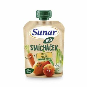 Sunar BIO Smícháček Mango, meruňka, mrkev, fenykl kapsička 100 g obraz