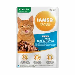 IAMS Delights Adult tuňák a sleď v želé kapsička 85 g obraz