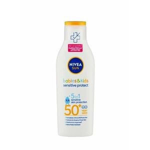 Nivea SUN Sensitive SPF50+ dětské opalovací mléko 200 ml obraz