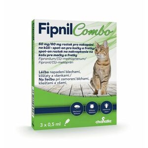 Fipnil Combo 50/60 mg spot-on kočky + fretky 3x0, 5 ml obraz