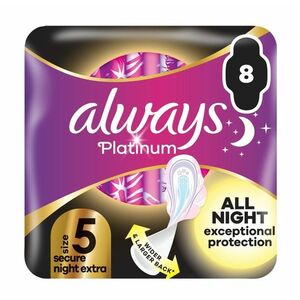 Always Platinum Secure Night Extra hygienické vložky 8 ks obraz