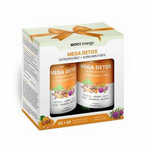 MOVit Energy Mega Detox Ostropestřec + Kurkumin FORTE dárkové balení 60+60 kapslí obraz