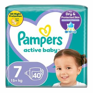 Pampers Active Baby Maxi Pack vel. 7 15+ kg dětské pleny 40 ks obraz