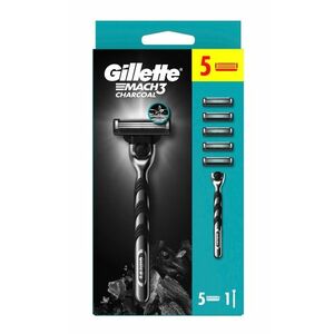 Gillette Mach3 Charcoal pánský holicí strojek + 5 hlavic obraz