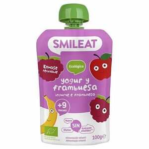 Smileat BIO kapsička řecký jogurt jablko banán malina a rýže 9M+ 100 g obraz