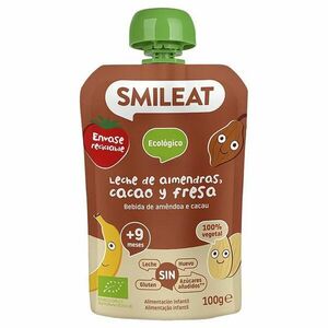 Smileat BIO kapsička mandlové mléko jablko banán jahoda rýže a kakao 9M+ 100 g obraz