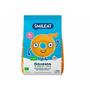 Smileat BIO špaldové sušenky s jablečnou šťávou a extra panenským olivovým olejem 10M+ 220 g obraz