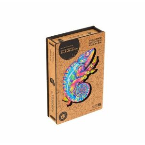 Unidragon Dřevěné puzzle Iridescent Chameleon 107 ks obraz