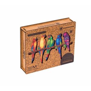 Unidragon Dřevěné puzzle Playful Parrots 291 ks obraz