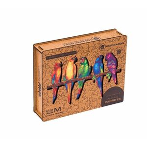 Unidragon Dřevěné puzzle Playful Parrots 193 ks obraz