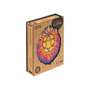 Unidragon Dřevěné puzzle Mysterious Lion 192 ks obraz