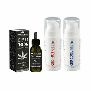 Pharma Activ CBD 10% Konopný olej 1000 mg 10 ml + CBD Gel HOT & COOL 2x75 ml obraz