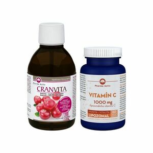 Pharma Activ CRANVITA brusinky-kopřiva-D-manósa + Vitamin C Liposomal 250 ml + 60 tobolek obraz