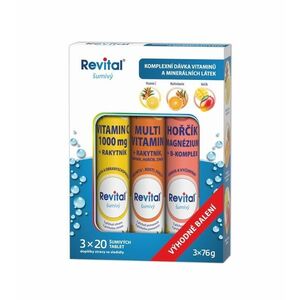 Revital Vitamín C+ Multivitamín + Hořčík 3x20 šumivých tablet obraz