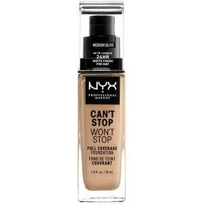 NYX PROFESSIONAL MAKEUP Can't Stop Won't Stop 24 hour Foundation Vysoce krycí make-up - 09 Medium Olive 30 ml obraz