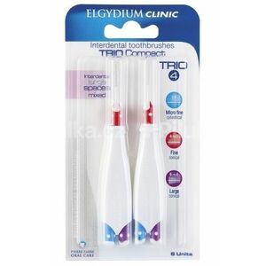 ELGYDIUM Clinic Trio Compact - Trio 4 Mezizubní kartáčky v držáku 6 ks obraz