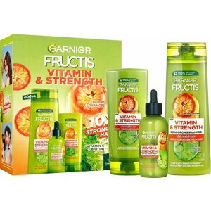 GARNIER Fructics Vitamin & Strength dárkové balení 3 ks obraz