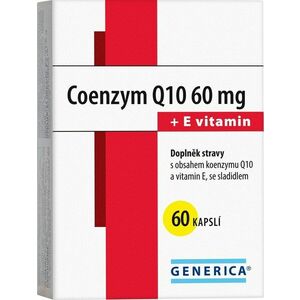 GENERICA Coenzym Q10 60 mg + E vitamin 60 kapslí obraz