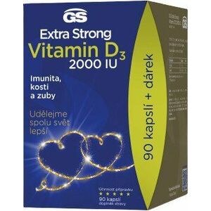 GS Extra Strong Vitamin D3 2000 IU dárek 90 kapslí obraz