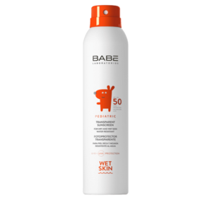 BABÉ Dítě - Transparentní dětský opalovací sprej na mokrou pokožku SPF 50, 200 ml obraz