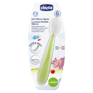 CHICCO Lžička silikon Soft zelená 6m+ obraz