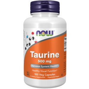 NOW FOODS Taurín 500 mg 100 kapslí obraz