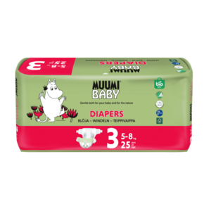 MUUMI BABY 3 Midi 5–8 kg eko pleny 25 ks obraz